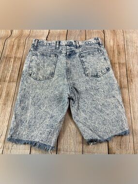 Mens Vintage 90s Bristol Blues Acid Wash Denim Cutoff Shorts Jorts Size 33